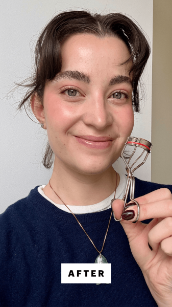 Felbin after using the Kevyn Aucoin Eyelash Curler